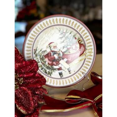 Imagem de JOGO 6 PRATOS SOBREMESA NATAL ALLEANZA 1ªLINHA