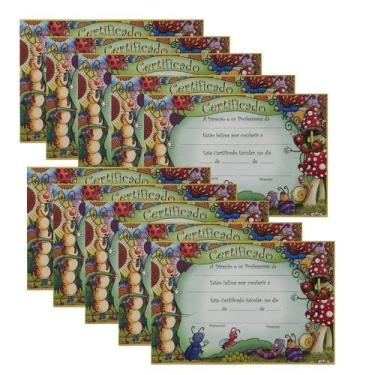 Imagem de Kit 10 Unidades: Certificados de Formatura Tema Insetos (Educação Infa