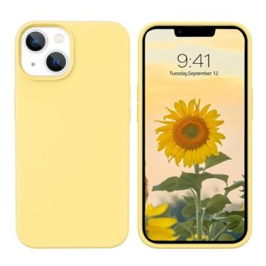 Imagem de Capa para celular GUAGUA iPhone 13 Mini 5,4" de silicone amarelo