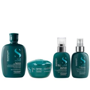 Imagem de Kit Alfaparf Semi Di Lino Reconstruction - Shampoo 250ml + Máscara Sua