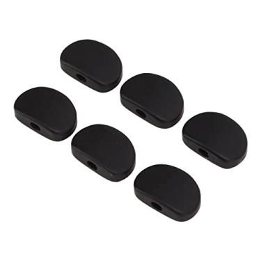 Imagem de ZJchao Pegs de Afinação, Estacas de Afinador de Guitarra 6 Peças Botões de Afinação de Guitarra Botão Ponta da Alça de Substituição de Cravelhas de de Metal de ébano Botão de Cabeça de Máquina para