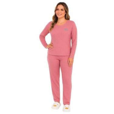 Imagem de Pijama Elegance Malha Canelada Feminino Victory-Feminino