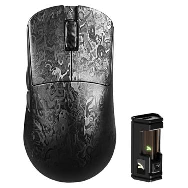 Imagem de Mouse gamer sem fio ATTACK SHARK R11 Ultra 8K de fibra de carbono, sensor PAW3950 MAX, 49 g ultraleve, chip MCU nórdico 52840, 42.000 DPI, mouse programável com fio/BT/2,4 GHz para PC/Mac (tinta)