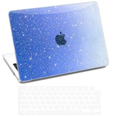 Imagem de QJUZO Compatível com MacBook Pro 14 polegadas, capa rígida para laptop 2025, 2024, 2023, 2022, 2021, M4, M3, M2, M1 (A3401/A3185/A3112/A2992/A2918/A2779/A2442) com glitter + protetor de tela e teclado