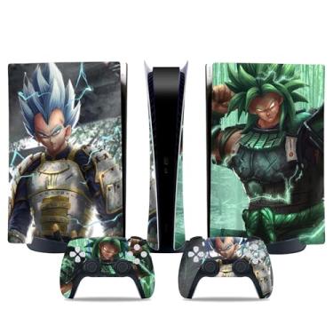 Imagem de MaD Vision Kit de skin extra durável para PlayStation 5 (PS5) Digital | Conjunto de decalque de vinil fosco para console + 2 controles - para design Dragon Ball