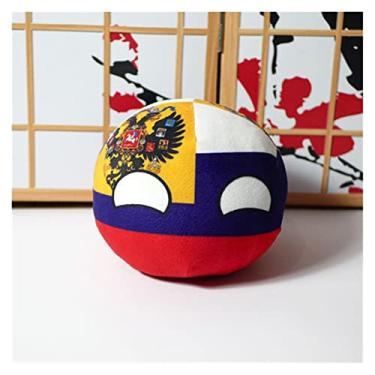 Imagem de GANGKJDS Bonecos de pelúcia Polandball Austrália, Polônia, Brasil, Bielorrússia, México, Portugal, Countryball, Travesseiro de Pelúcia, Pingente de Presente Cosplay (Russo, 20 cm)