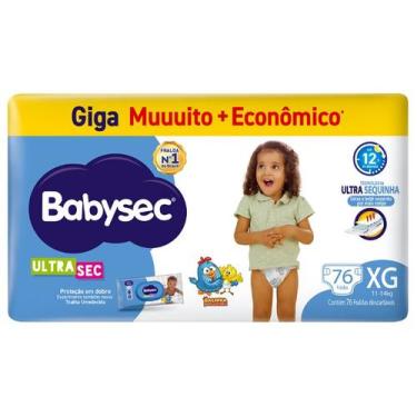 Imagem de Fralda Babysec Galinha Pintadinha Ultra Sec XG 11 a 14kg 76 Unidades, 