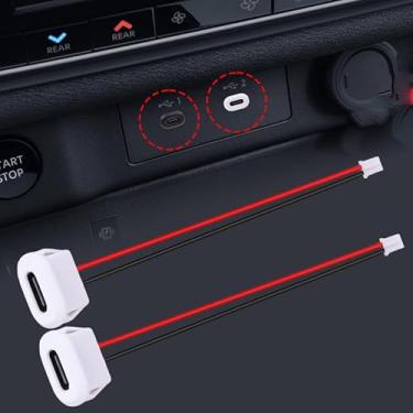 Imagem de Conector de carro tipo C fêmea tipo C com fivela de cartão 3A soquete de porta de carregamento rápido de alta corrente, branco1