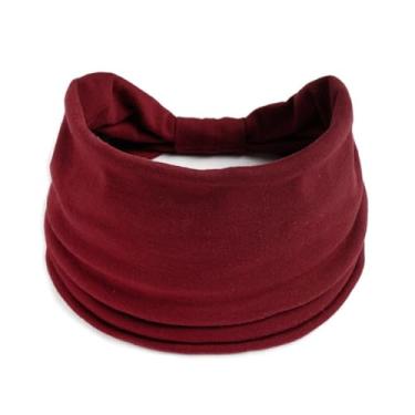 Imagem de Bandanas elásticas para mulheres, faixa de cabeça esportiva absorvente com nó macio para atividades diárias de ioga e treino