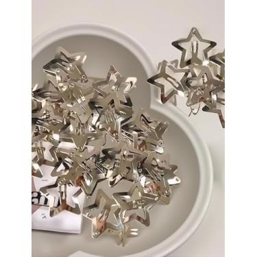 Imagem de Pacote com 20 grampos de cabelo Star – Grampos de cabelo coloridos Kawaii, presilhas de pentagrama vazadas para mulheres