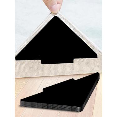 Imagem de Fita de tapete de 10 peças, rolha de tapete reutilizável antiderrapante dupla face, prendedores laváveis para pisos de madeira, pisos de azulejo, tapetes, tapetes de chão, parede