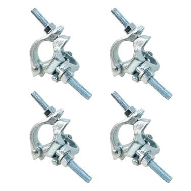 Imagem de JUKFITA Acopladores de andaimes cruzados, pacote com 4 braçadeiras para tubos OD de 1-3/10.2 cm – 1-9/25.4 cm, acessórios de andaimes resistentes