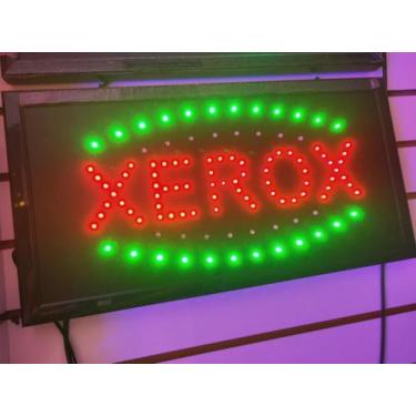 Imagem de Painel LED  placa luminoso letreiro XEROX escrito  LED pisca - xtled, 