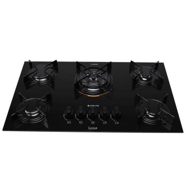 Imagem de Cooktop 5B Preto Com Mesa De Vidro Atlas U Top Bivolt