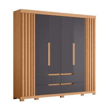 Imagem de Guarda Roupa Para Quarto de Casal 6 Porta e 4 Gavetas Doble - Albatroz