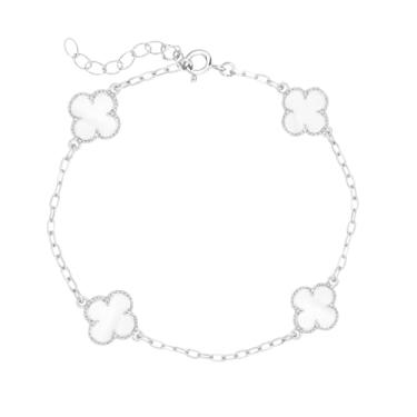Imagem de VIRENZA Pulseira Trevos Brancos Virginia Folheada a Prata 925