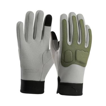 Imagem de Mqetly Luvas de motocicleta com tela sensível ao toque, antiderrapantes, quentes, impermeáveis, de inverno para homens e mulheres, para quadriciclo, Luz Verde