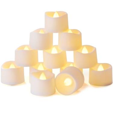 Imagem de Homemory Temporizador, luzes de chá, velas operadas por bateria com temporizador de 6H, liga automática diariamente, velas votivas LED sem chama para centros de mesa, lanterna, decoração de férias,