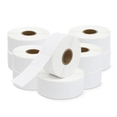 Imagem de Etiquetas térmicas diretas EpicRise 3 x 2,5 cm, etiquetas de código de barras de envio de adesivos fortes, resistentes a arranhões, sem BPA, compatíveis com impressoras Zebra, Rollo, DYMO (10 rolos