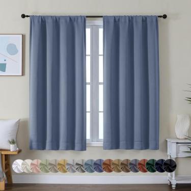 Imagem de Cortinas Blackout Simplebrand Ava Denim Blue 140x137cm 2 painéis