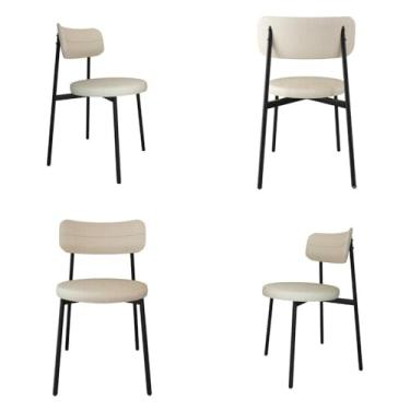 Imagem de 4 Unidades Cadeira Kyta Fixa C-4 Pés 50 X 44,7 X 83,8 Cm. Corriente Areia Corriente Areia Bege