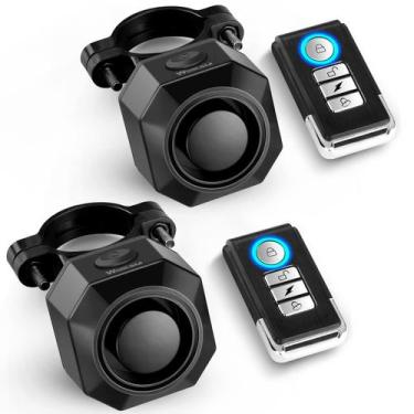 Imagem de Alarme de bicicleta WSDCAM USB recarregável de 110 dB sem fio, pacote 