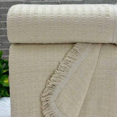 Imagem de Manta Para Sofá Rubi King 260cm X 250cm Cru Losango