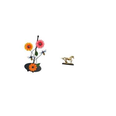 Imagem de Fenteer Escultura Porta-Papel Toalha em Forma de Cavalo, Estatueta de Arte Colecionável, Ornamento Artístico para Decoração de Mesa, Estante, Sala de Estar, M