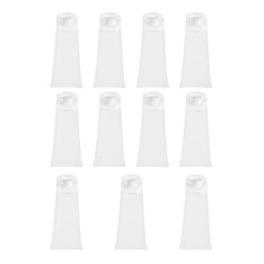 Imagem de barenx 10 peças 10 ml/15 ml tubos de plástico recarregáveis transparentes vazios embalagem mini frascos para shampoo limpador gel de banho loção corporal - 15 g