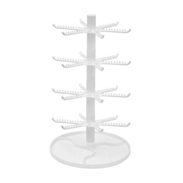 Imagem de Hailong Ming Suporte Multifuncional para Pendurar Joias com Bandeja para Brincos, Acessórios de Cabelo, Chaves E Objetos de Decoração, 4 níveis