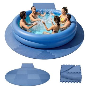 Imagem de Nisorpa Tapete para banheira de hidromassagem extragrosso de 1,27 cm, base para banheira inflável, espuma vinílica acetinada, protetor de piso antiderrapante para banheiras de hidromassagem ao ar