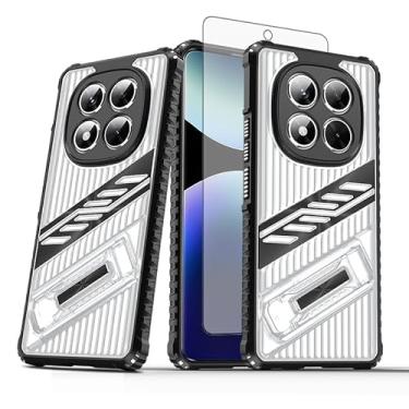 Imagem de Asuwish Capa de celular para Xiaomi Redmi Note 14 Pro 5G/14Pro 4G/Note14 Pro Plus/Poco X7 Capa de celular com protetor de tela de vidro temperado e suporte rígido com suporte, acessórios 14Pro+ Pro+ +