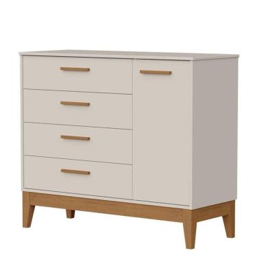 Imagem de Cômoda Sapateira Infantil Flip Areia Acetinado - Reller