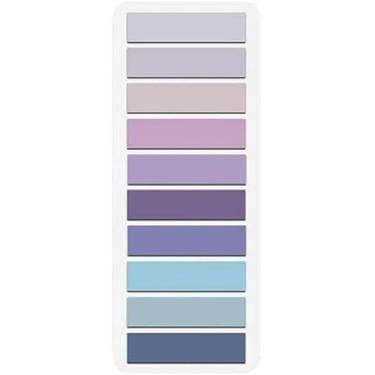 Imagem de 200 peças de abas adesivas roxas, marcadores de página, abas de anotações, abas de sinalizadores de livros graváveis e reposicionáveis, guias de índice de tiras para marcação de páginas, guias de