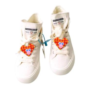 Imagem de Berloques de sapato com hastes de chenille para Crocs | Decorações coloridas de xadrez e coringa para tênis e slides | Acessórios de tamanco e sandália de pelúcia macia | Berloques divertidos de