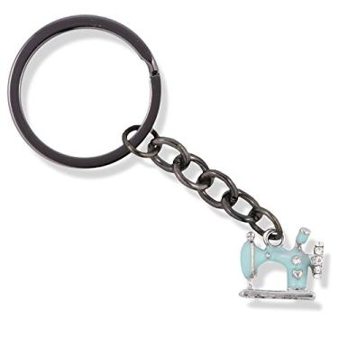 Imagem de Chaveiro EPJ com pingente azul claro para máquina de costura