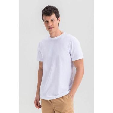 Imagem de Camiseta masculina em meia malha Essendi - P, G, Branco