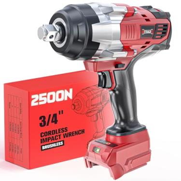 Imagem de DIYtoolifz Chave De Impacto De 3/4" Para Milwaukee, Bateria De 18 V: Chave De Impacto De Alto Torque De 1850 Pés-Libras (2500 N.M), Impacto Sem Fio De Alta Resistência De 4 Velocidades Com Parada A