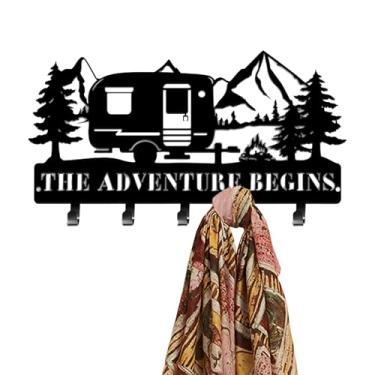 Imagem de Porta-chaves de parede, porta-chaves para montagem em parede,Porta-chaves de metal preto | Ganchos de chave decorativos para parede, cabide de chave com ferragens de montagem para sala de estar, cozin