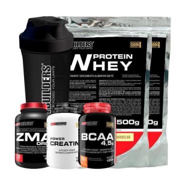 Imagem de Kit 2 Whey Protein 500G+ Creatina 100G+ Bcaa 100G+ Zma - Bodybuilders
