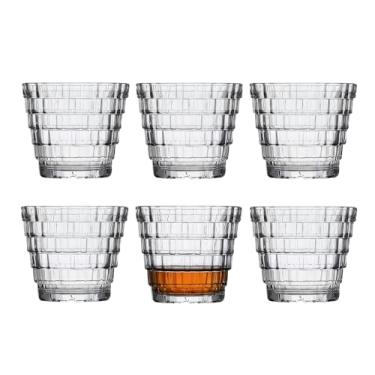 Imagem de LARYVIN Conjunto de 6 copos de bebida vintage, copos de vidro de mojito empilháveis, para cerveja, coquetel, uísque, suco e bebidas mistas. (227 g)