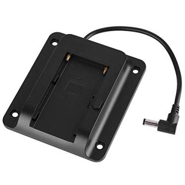 Imagem de Tbest Placa adaptadora de câmera de bateria, solução de montagem universal leve e portátil para baterias NP F970 F550 F770 F960 F750 preto plástico metal 10 x 9 x 1 5 cm