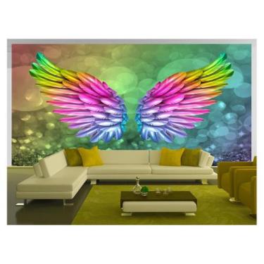 Imagem de Papel De Parede 3D Arte Asas Selfie Insta Cores 3,5M Tra272 - Você Dec