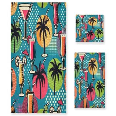 Imagem de Blueangle Conjunto de toalhas de coquetel - 3 peças de toalhas de banheiro macias absorventes para spa e decoração de casa (inclui banho, toalha de mão e toalha) #505