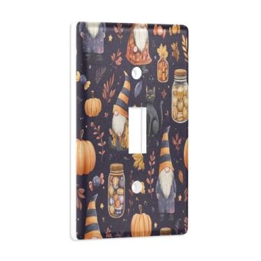 Imagem de Blueangle Capa para placa de parede para interruptor de luz - Gnomos fofos potes de doces capa decorativa para tomada de parede, tamanho 1 - gangue 4,53 x 2,76 polegadas (284)