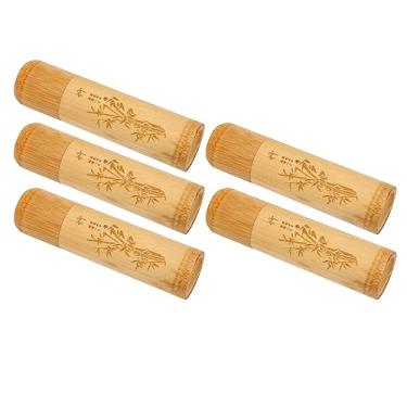 Imagem de Generic Urna de Bambu para Animais de Estimação Urna Pequena Portátil Ecológica para Cinzas de Cremação de Gatos e Cães de Estimação, Pacote de 5, Ferramenta Memorial para de Animais de para Cinzas