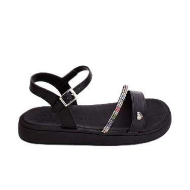 Imagem de Sandalia Papete Menina Kidy Flatform Tira com Strass