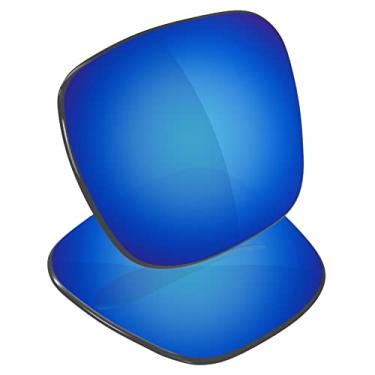 Imagem de Galvanic Lentes de substituição para óculos inteligentes RayBan Meta Wayfarer RW4006 & Gen 2 RW4012 50 mm - Transição, fácil de instalar - Azul gelo espelhado