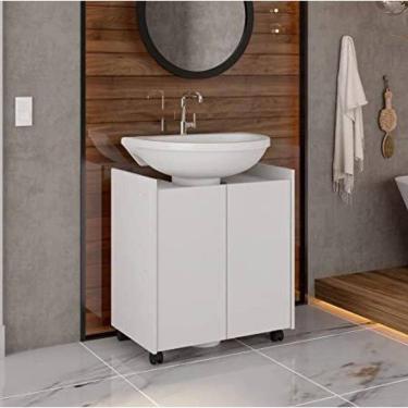 Imagem de Gabinete para Pia de Banheiro com Porta Eccos Branco - Potenza