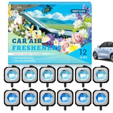 Imagem de SCENTORINI Clipes de ventilação para ambientadores de carro, 6 novos aromatizadores de pó de carro e bebê, ambientadores automotivos para homens e mulheres, purificadores de ar automotivos de longa